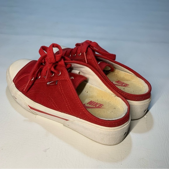 Women’s Nike Hermosa Mules Red Lace Up Slip On US 7.5 EUC Y2K 90's - Picture 2 of 10